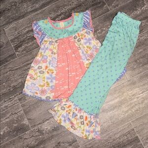 Floral and Polka Dot Pajama Set